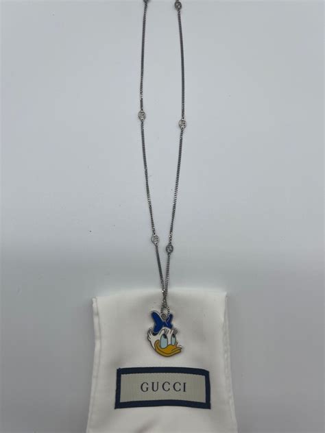 gucci daisy duck necklace|Gucci Gold Necklaces .